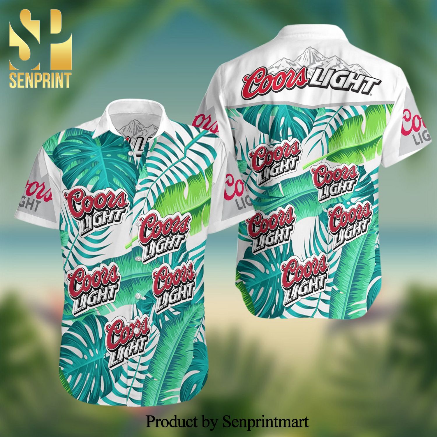 Coors Light Tropical Leafs Full Printing Hawaiian Shirt
