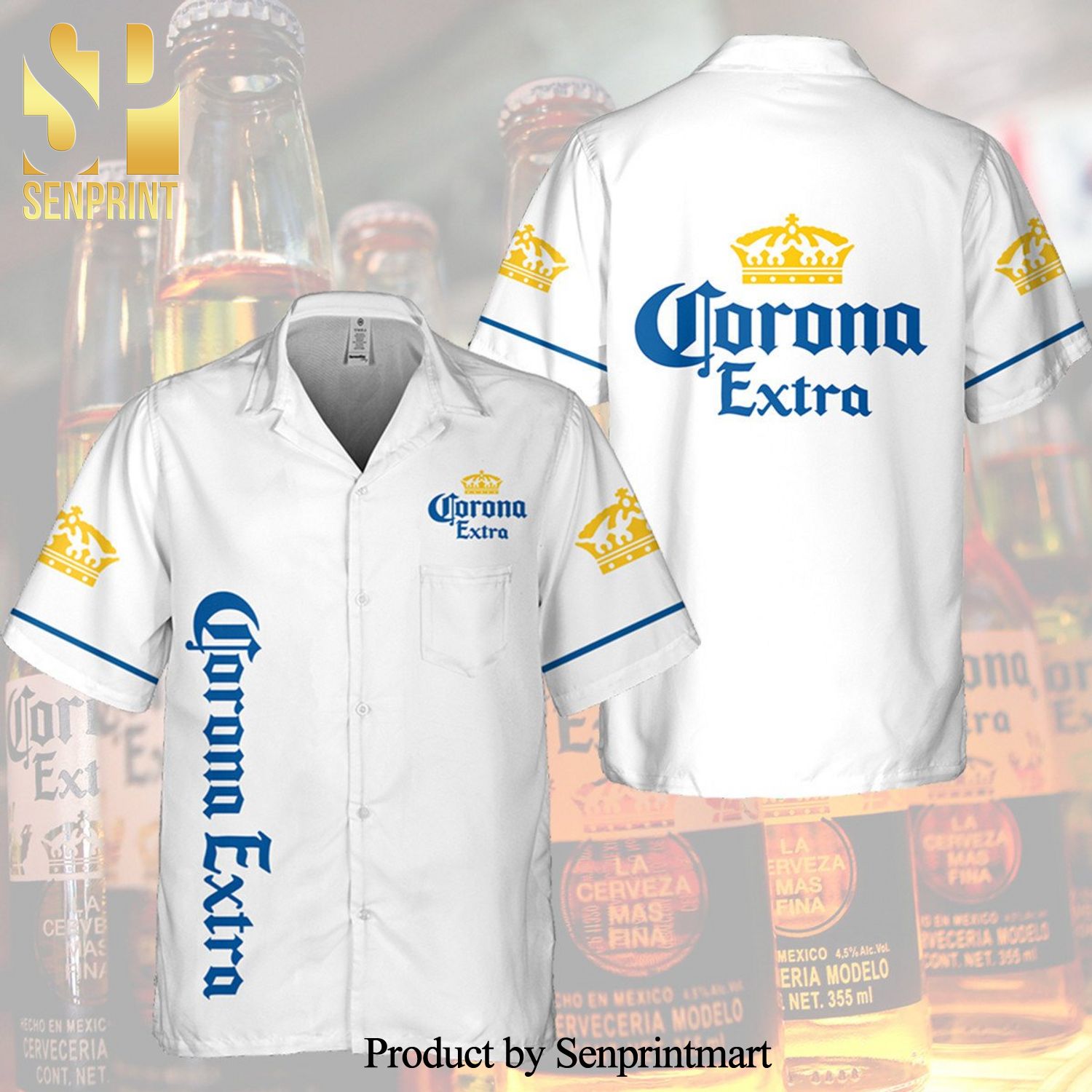 Corona Extra Beer Full Printing Aloha Summer Beach Hawaiian Shirt – White
