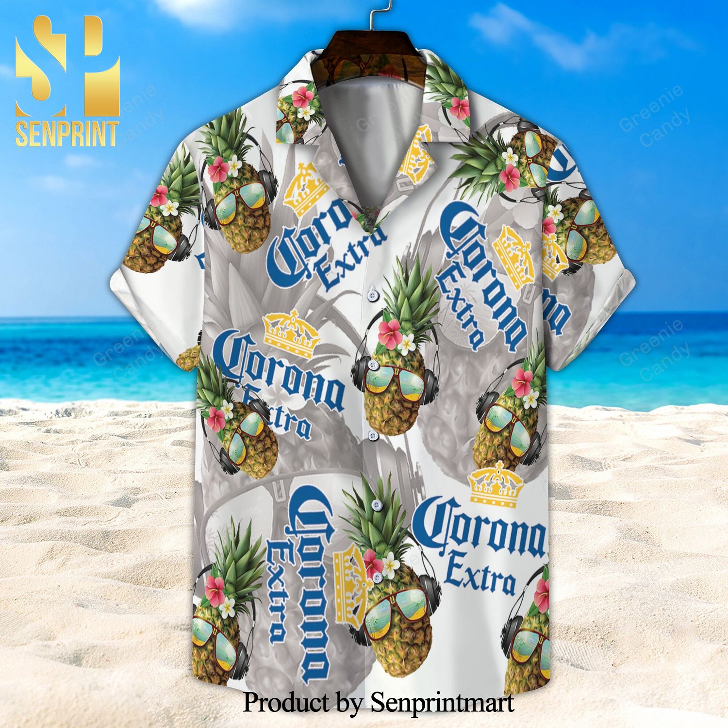 Corona Extra Funny Pineapple Full Printing Unisex Hawaiian Shirt And Beach Short