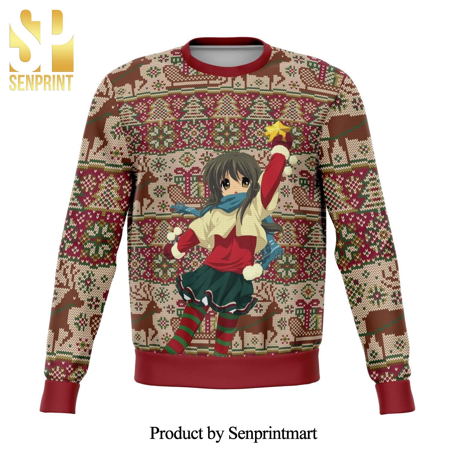 Tomoyo Sakagami Clannad Anime Premium Knitted Ugly Christmas Sweater