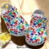 Painting Wildflower Rubber Crocs Crocband Clog