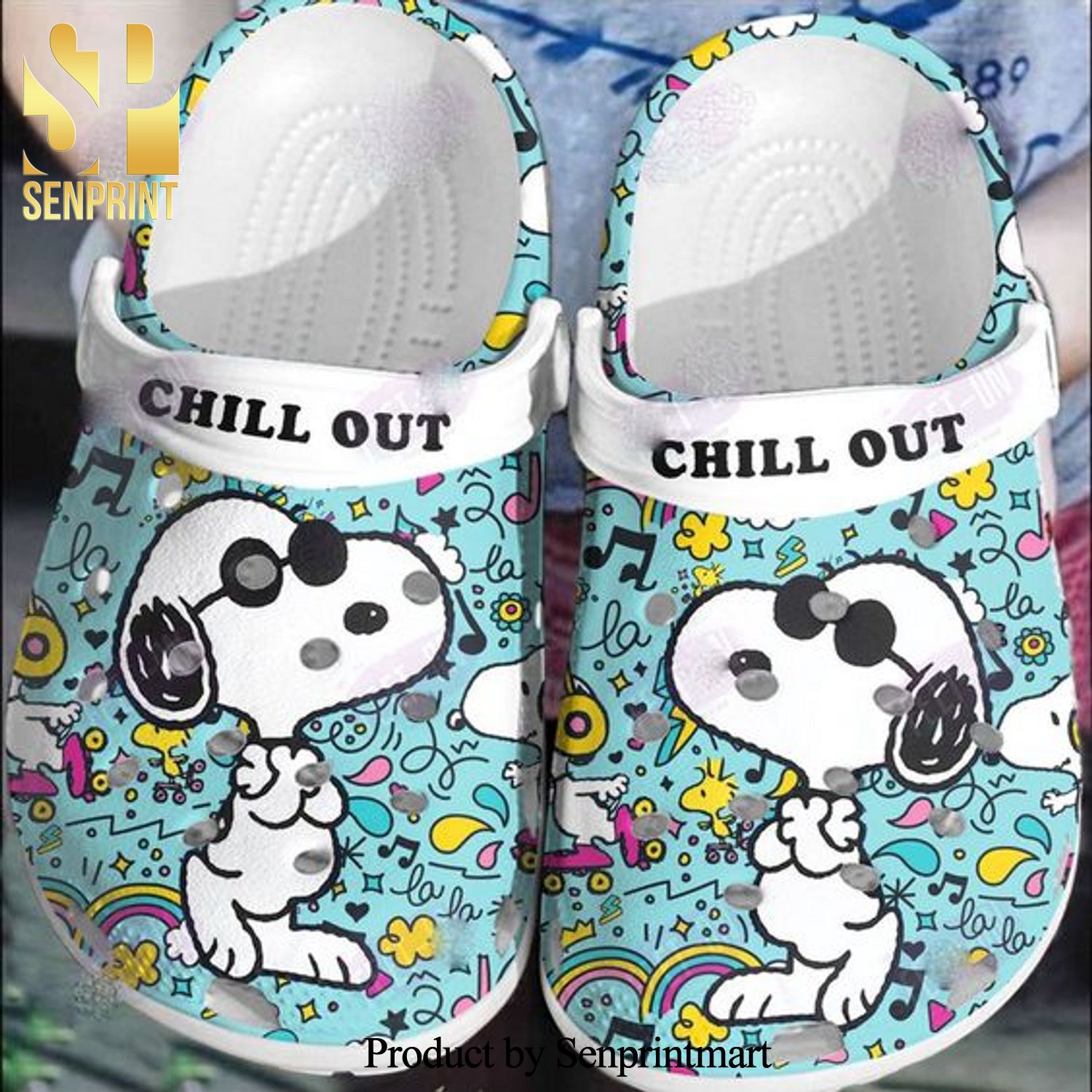 Peanuts Snoopy Chill Out Adults Kids Crocband Clogs 3D Crocs Shoes