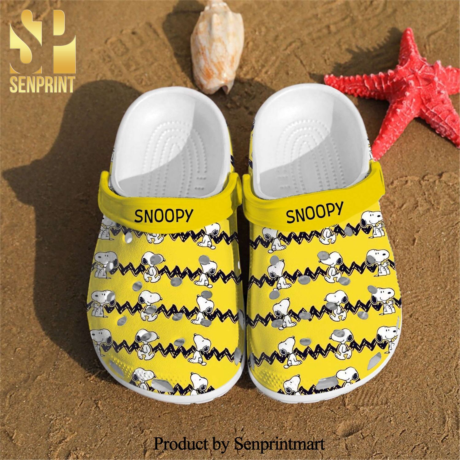 Personalised Snoopy Charlie Brown Peanuts Custom Street Style Crocs Sandals