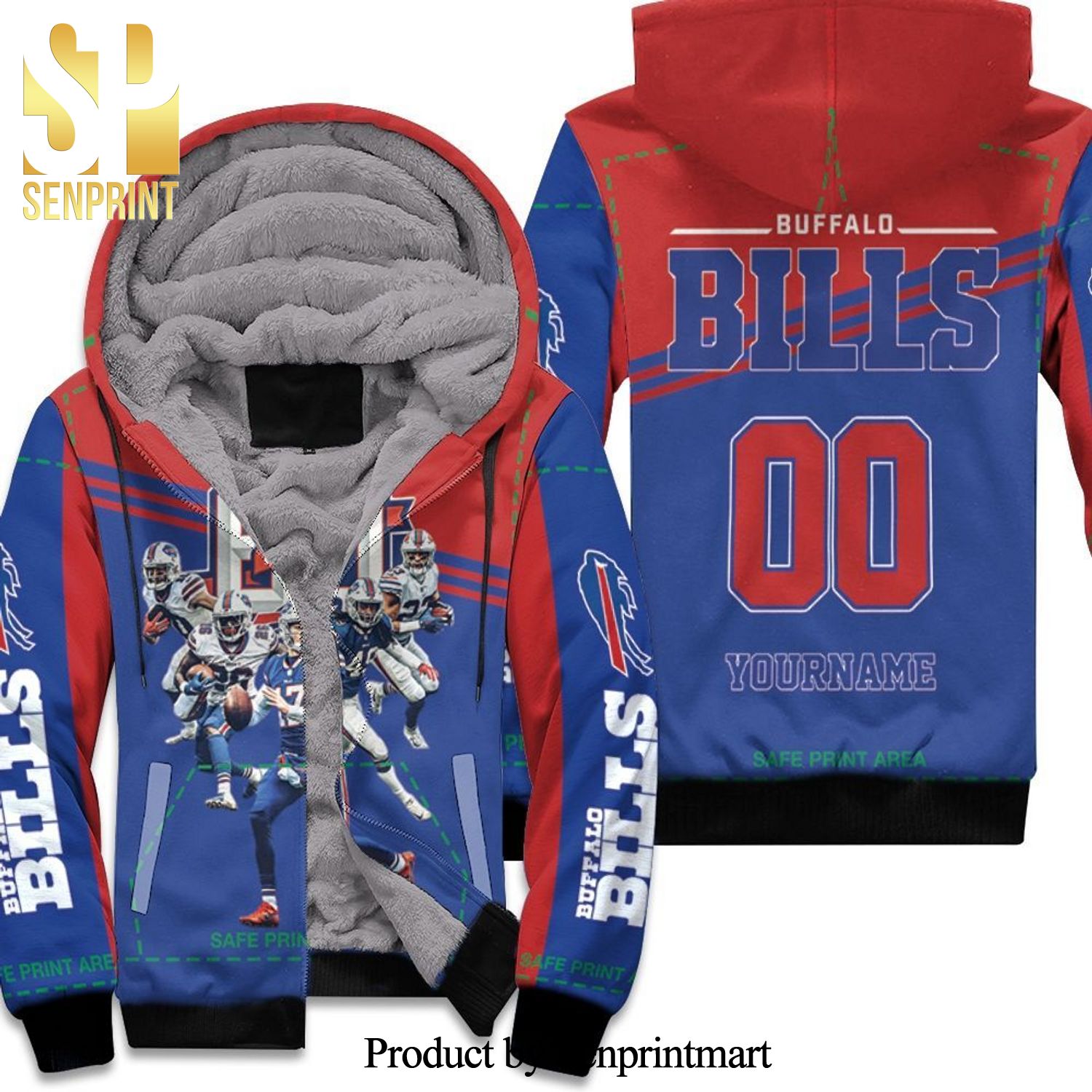 Buffalo Bills 60th Anniversary 2020 Afc East Division Champs Personalized Awesome Outfit Unisex Fleece Hoodie