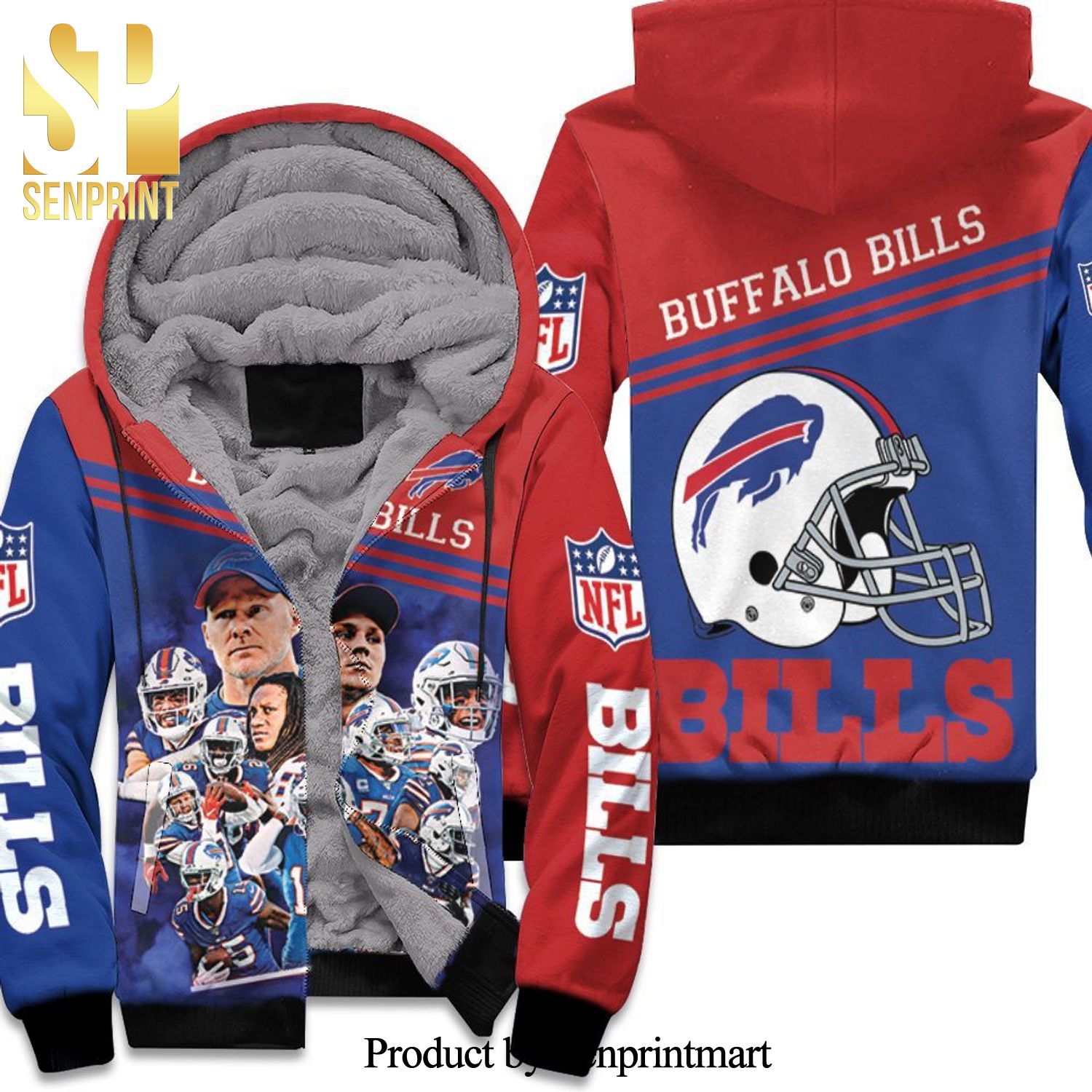 Buffalo Bills Afc 2020 East Division Champions Street Style All Over Print Unisex Fleece Hoodie
