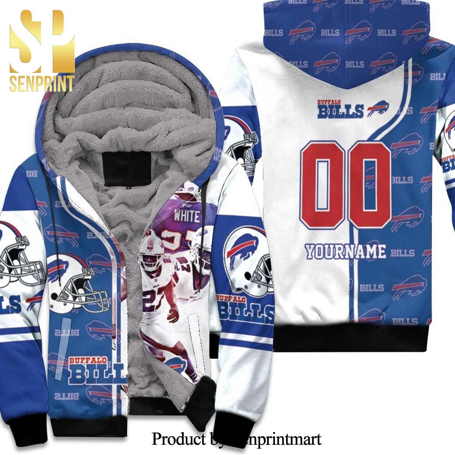 Buffalo Bills Afc East Division Champions 2020 1 Personalized Hot Version All Over Printed Unisex Fleece Hoodie