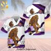 Crown Royal Big Foot Full Printing Aloha Summer Beach Hawaiian Shirt – White Purple