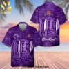 Crown Royal Canadian Whisky Leaves Pattern Full Printing Aloha Summer Beach Hawaiian Shirt – Purple