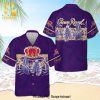 Crown Royal Chest Bone Full Printing Aloha Summer Beach Hawaiian Shirt – Black