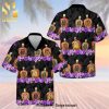 Crown Royal Collections Beach Waves Full Printing Aloha Summer Beach Hawaiian Shirt – Beige