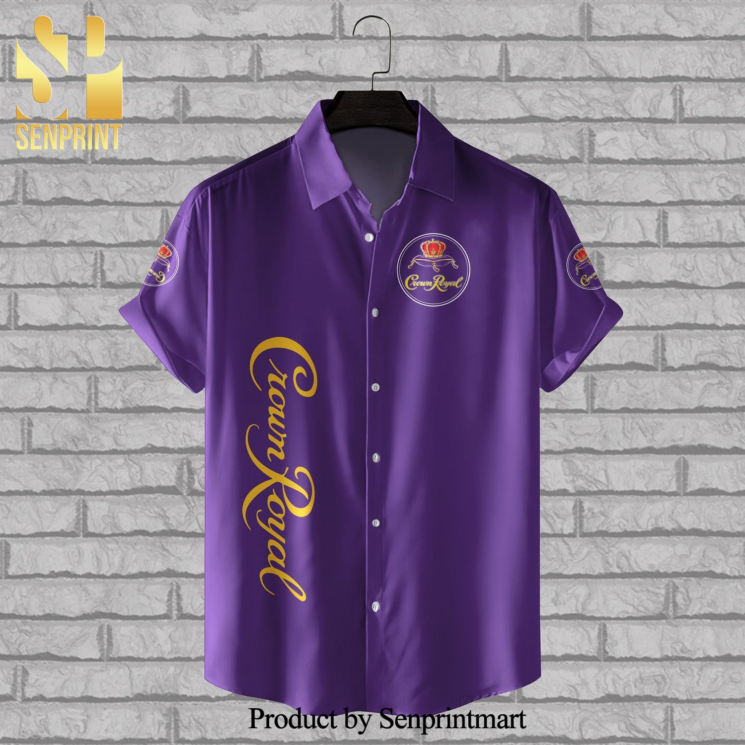 Crown Royal Full Printing Hawaiian Shirt – Purple