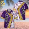 Crown Royal Full Printing Summer Short Sleeve Hawaiian Beach Shirt – White