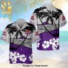 Crown Royal Hibiscus Full Printing Flowery Aloha Summer Beach Hawaiian Shirt – Purple