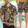 Crown Royal Logo Full Printing Aloha Summer Beach Hawaiian Shirt – Purple Yellow