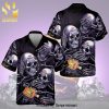 Crown Royal Skeleton Full Printing Flowery Aloha Summer Beach Hawaiian Shirt – Black