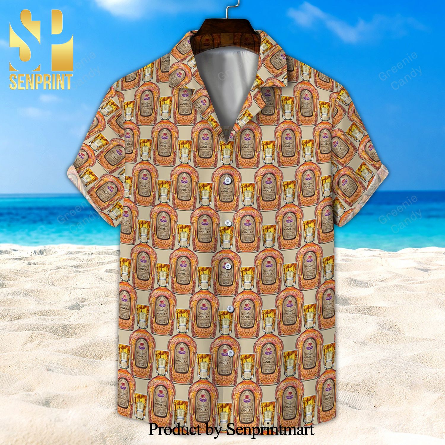 Crown Royal Vanilla Bottle Full Printing Hawaiian Shirt And Beach Short