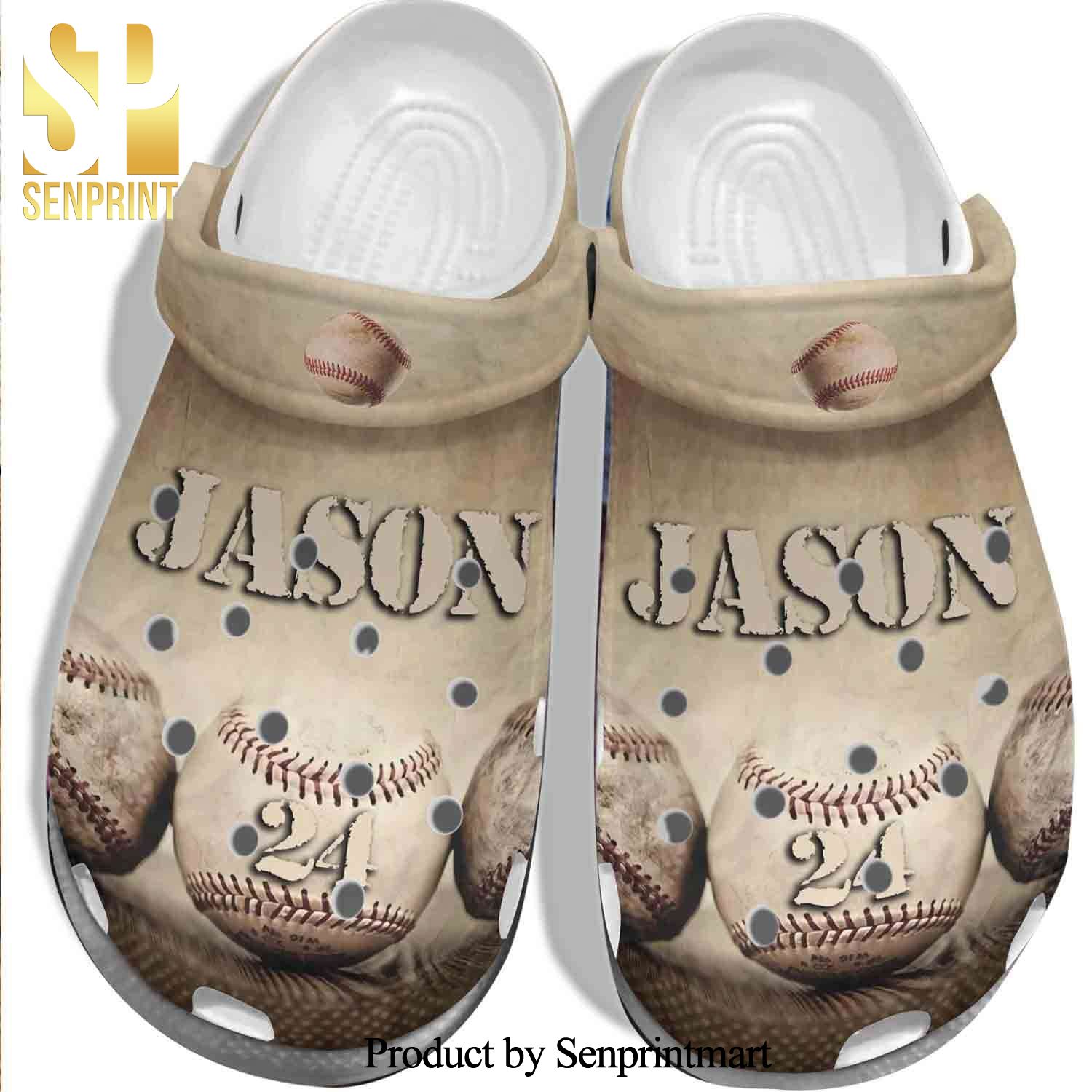 Personalized Baseball Ball Crocs Classic