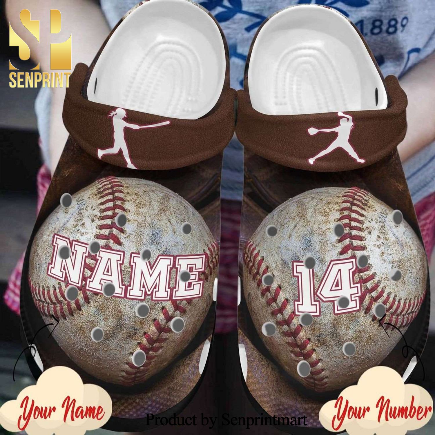 Personalized Baseball Crocs Crocband