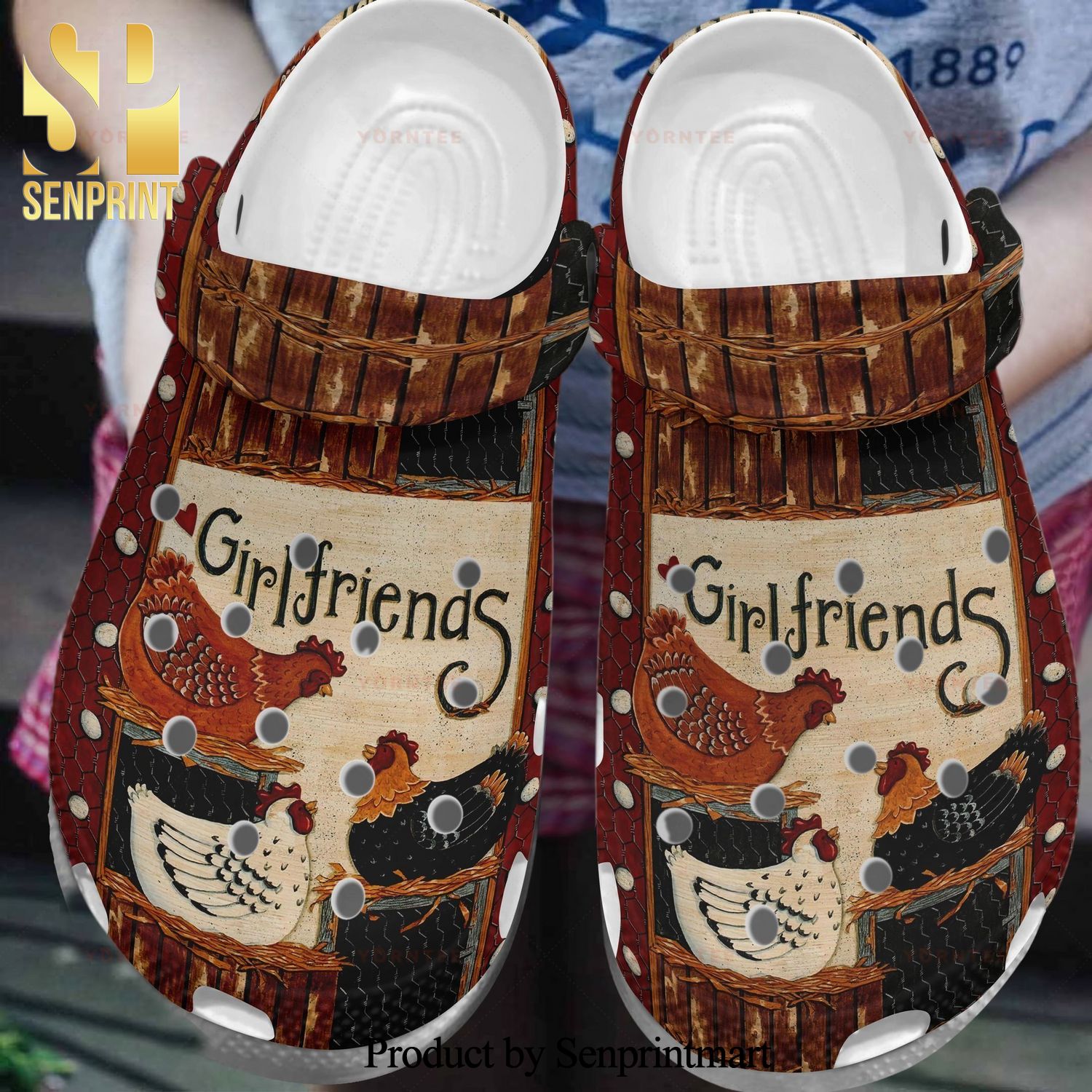 Personalized Chickens Girl Friends Lovely Gift For Lover Street Style Crocs Classic