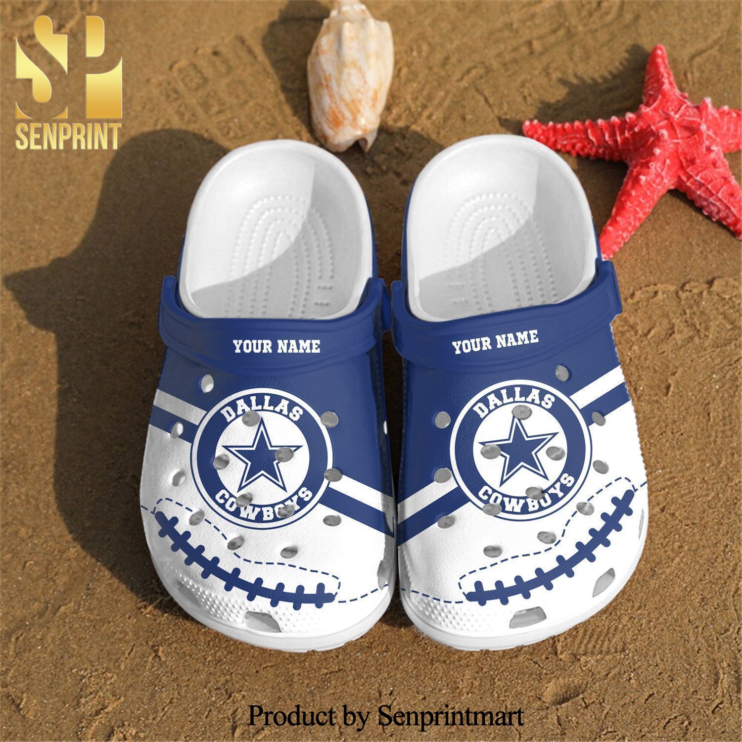 Personalized Dallas Cowboys Big Logo Teams Gift For Fan New Outfit Crocs Shoes