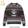 Spirited Away Kaonashi Mask Christmas Pattern Knitted Ugly Christmas Sweater – White