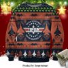 Top Gun Because I Was Inverted Snowflake Pattern Knitted Ugly Christmas Sweater – Black