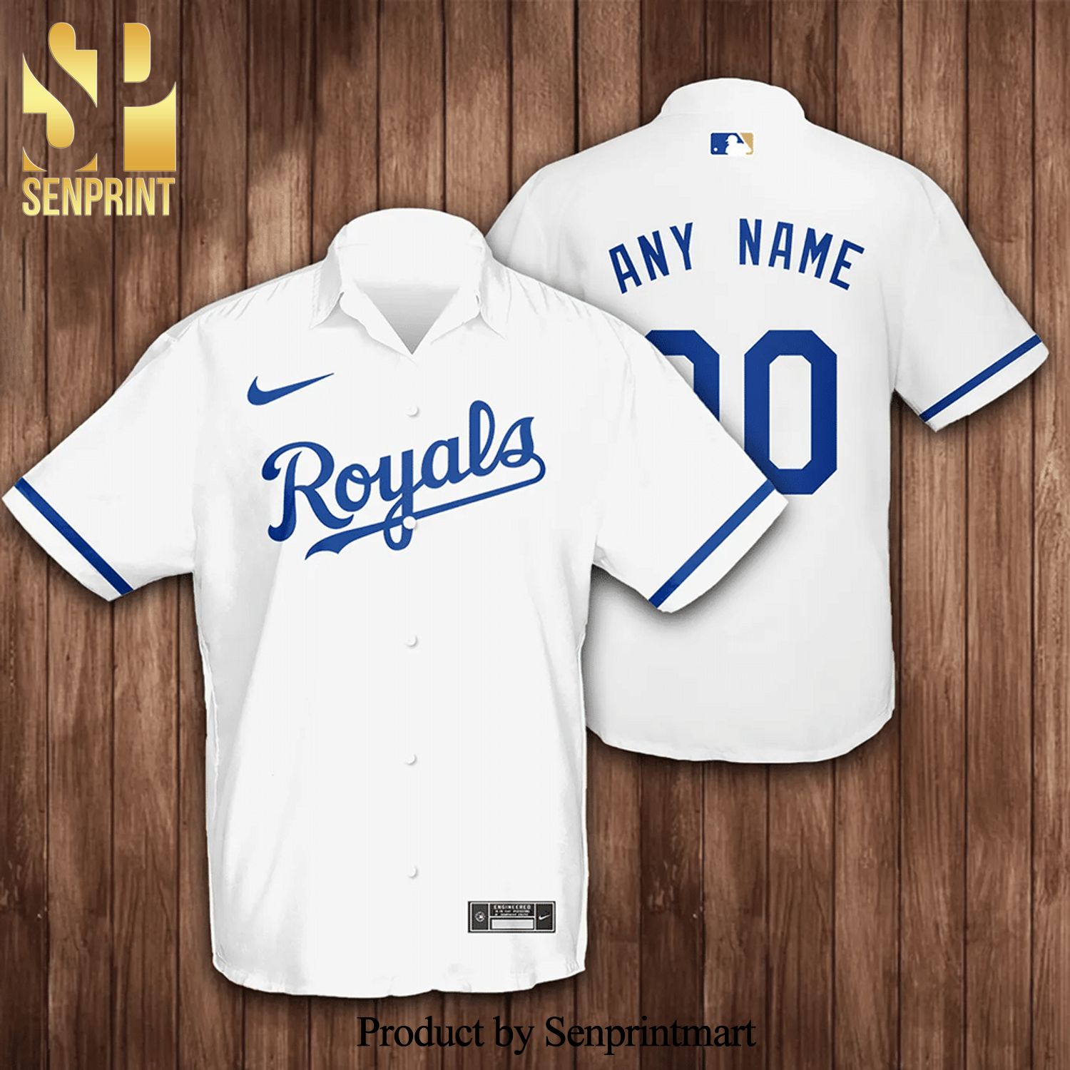 Custom Kansas City Royals Baseball Full Printing Hawaiian Shirt – White