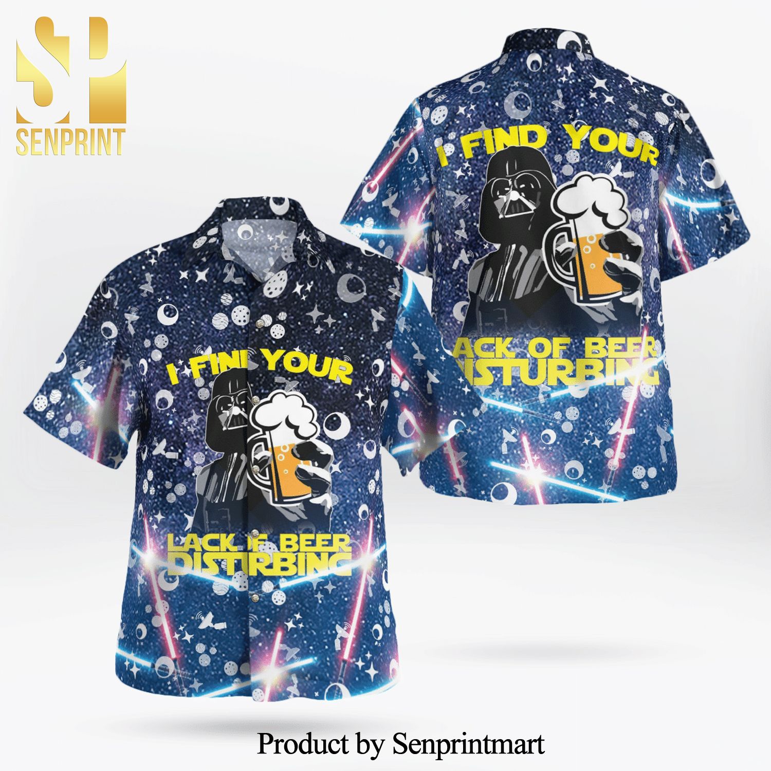 Darth Vader I Find Your Lack Of Beer Disturbing Star Wars Full Printing Galaxy Hawaiian Shirt