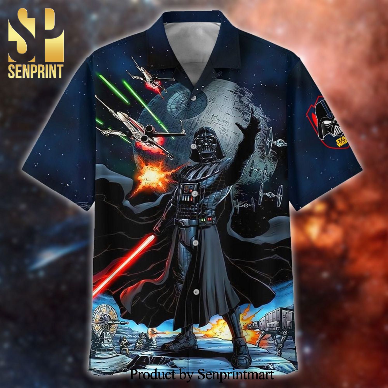 Darth Vader in Battle Of Endor Star Wars Full Printing Hawaiian Shirt