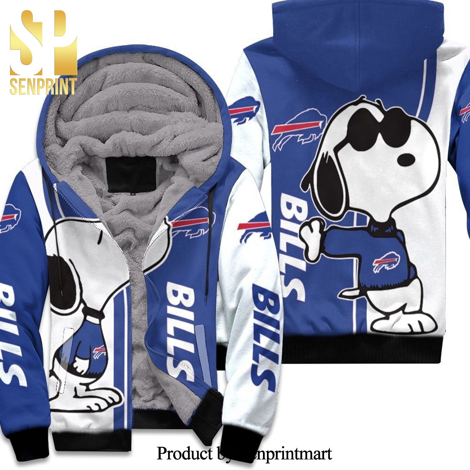 Buffalo Bills Snoopy Lover Hot Fashion 3D Unisex Fleece Hoodie