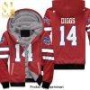 Buffalo Bills Stefon Diggs 14 White Inspired Style Cool Version Full Print Unisex Fleece Hoodie