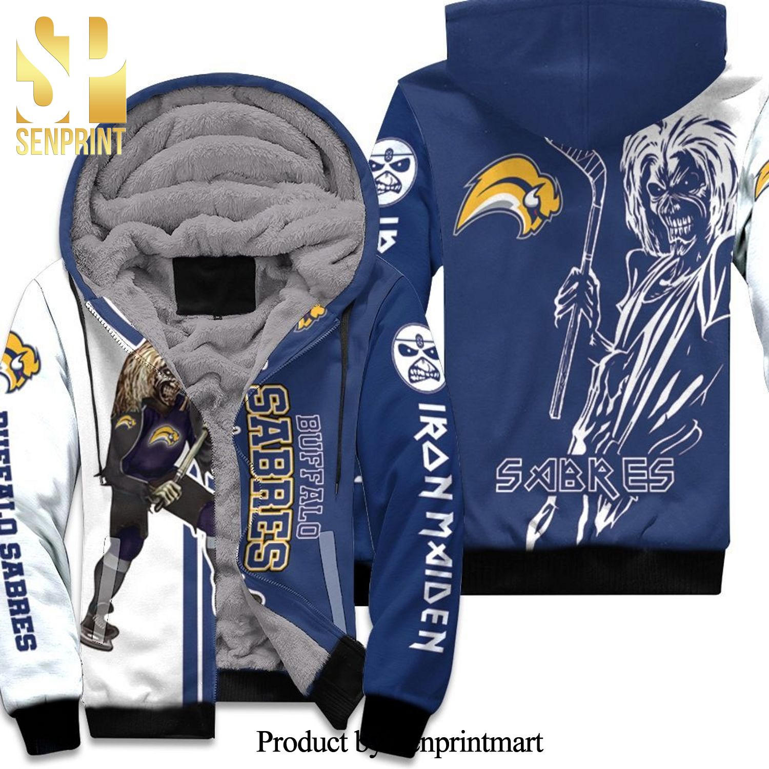 Buffalo Sabres And Zombie Best Outfit 3D Unisex Fleece Hoodie