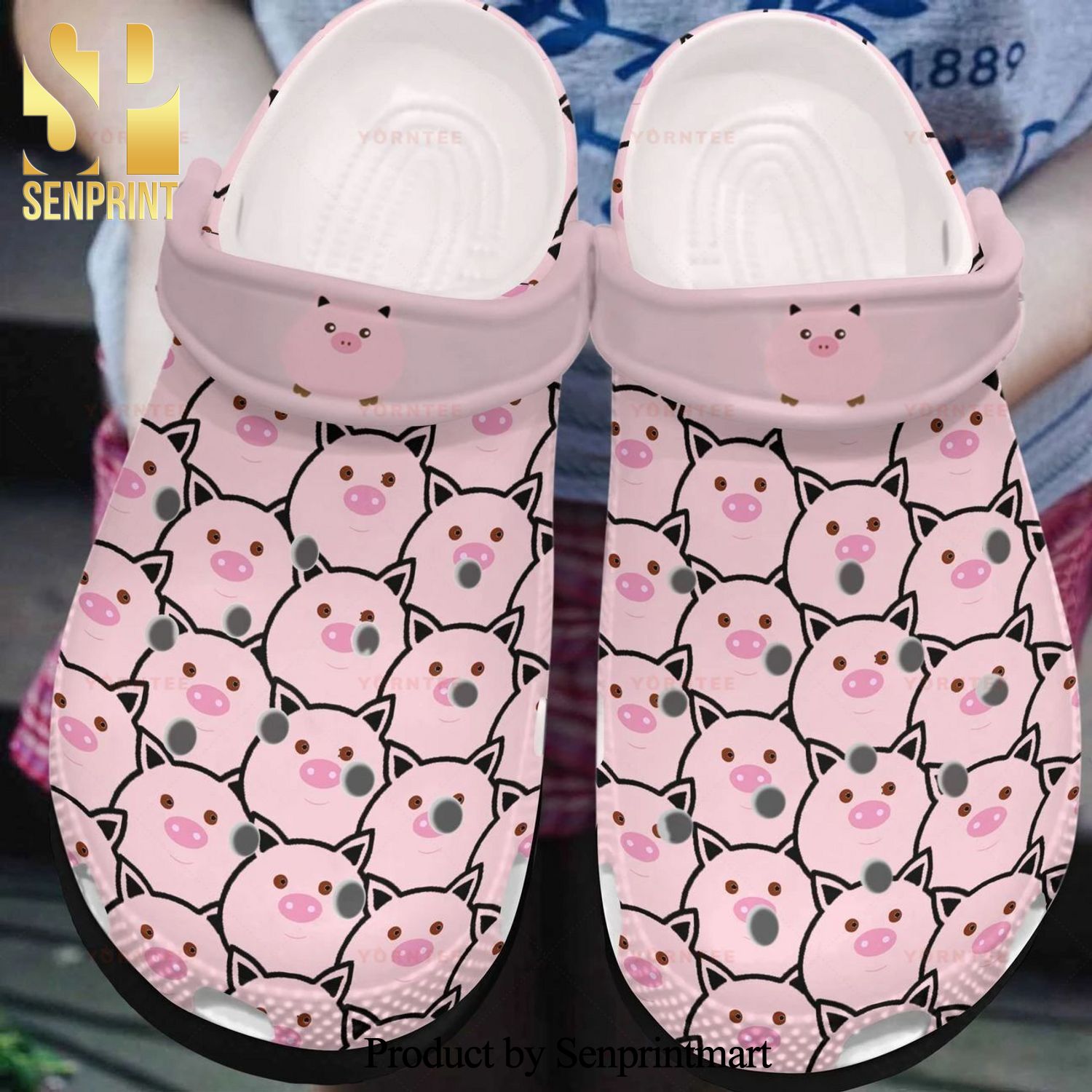 Personalized Pink Pig Full Print Gift For Lover Hypebeast Fashion Unisex Crocs Crocband Clog