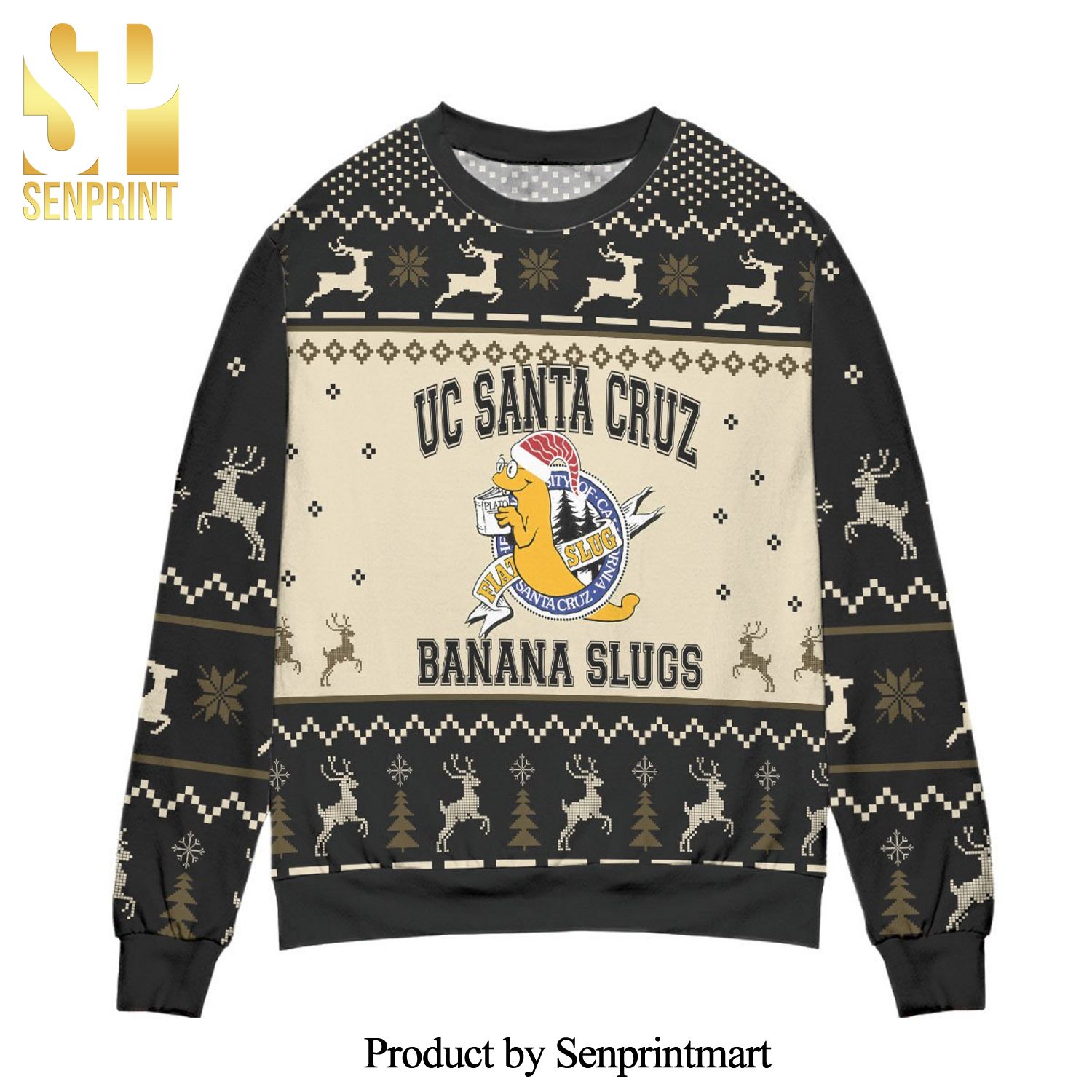 UC Santa Cruz Banana Slugs Knitted Ugly Christmas Sweater