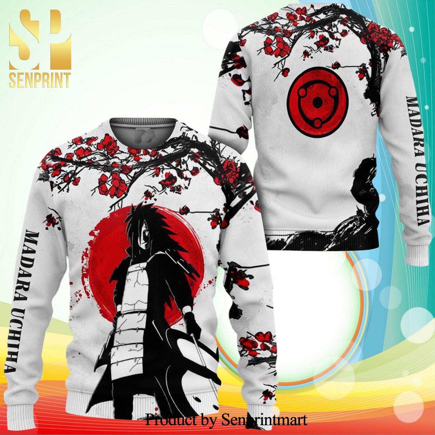 Uchiha Madara Naruto Shippuden Manga Anime Knitted Ugly Christmas Sweater