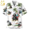 Darth Vader with Lightsaber Star Wars Floral Pattern Full Printing Hawaiian Shirt – Blue