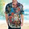 Darth Vader with Lightsaber Star Wars Floral Pattern Full Printing Hawaiian Shirt – Blue