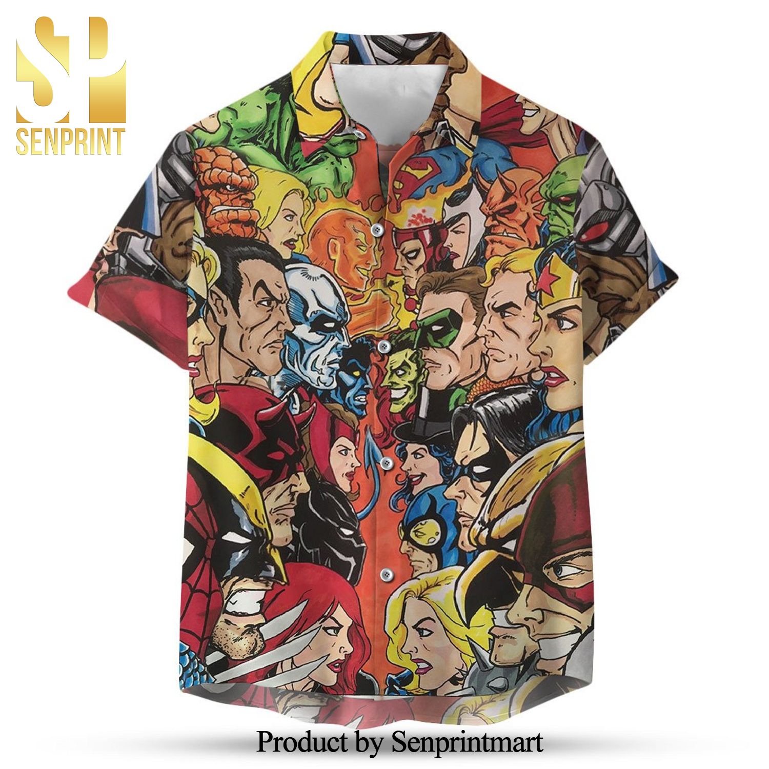 DC vs Marvel Full Printing Combo Hawaiian Shirt And Beach Shorts