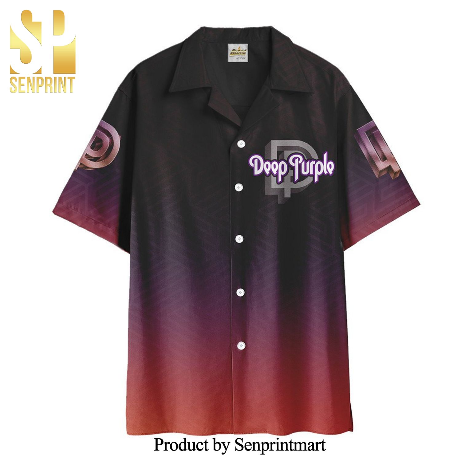 Deep Purple Hawaiian Beach Shirt