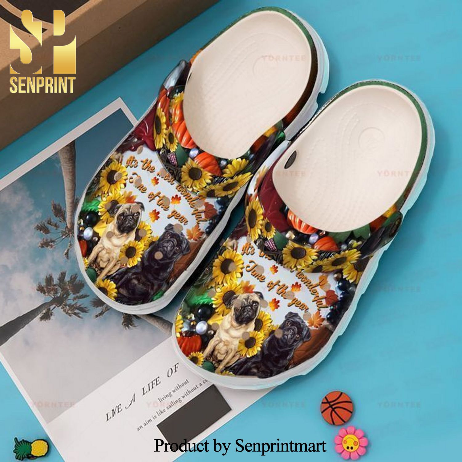 Personalized Pug Most Wonderful Time Gift For Lover Hypebeast Fashion Classic Crocs Crocband Clog