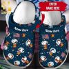 Personalized Snoopy Astronaut America Flag Patriot Crocband Clogs Hypebeast Fashion Crocs Shoes