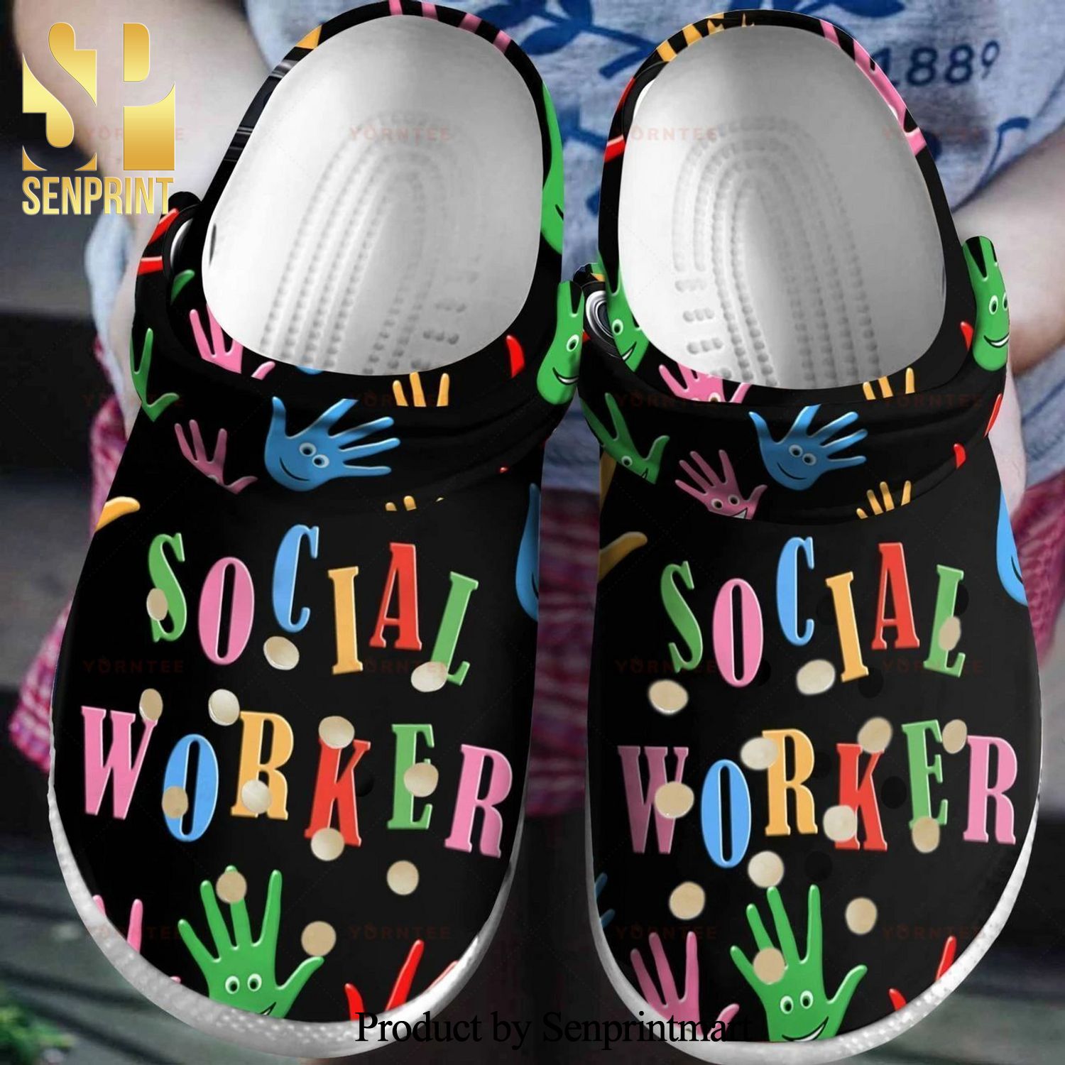 Personalized Social Worker Sign Gift For Lover Full Printing Crocband Crocs