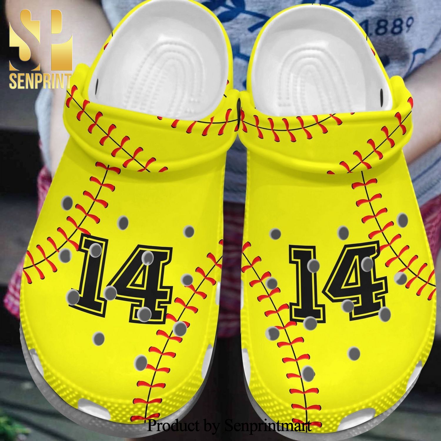 Personalized Softball Stitches Gift For Fan Full Printing Crocs Sandals