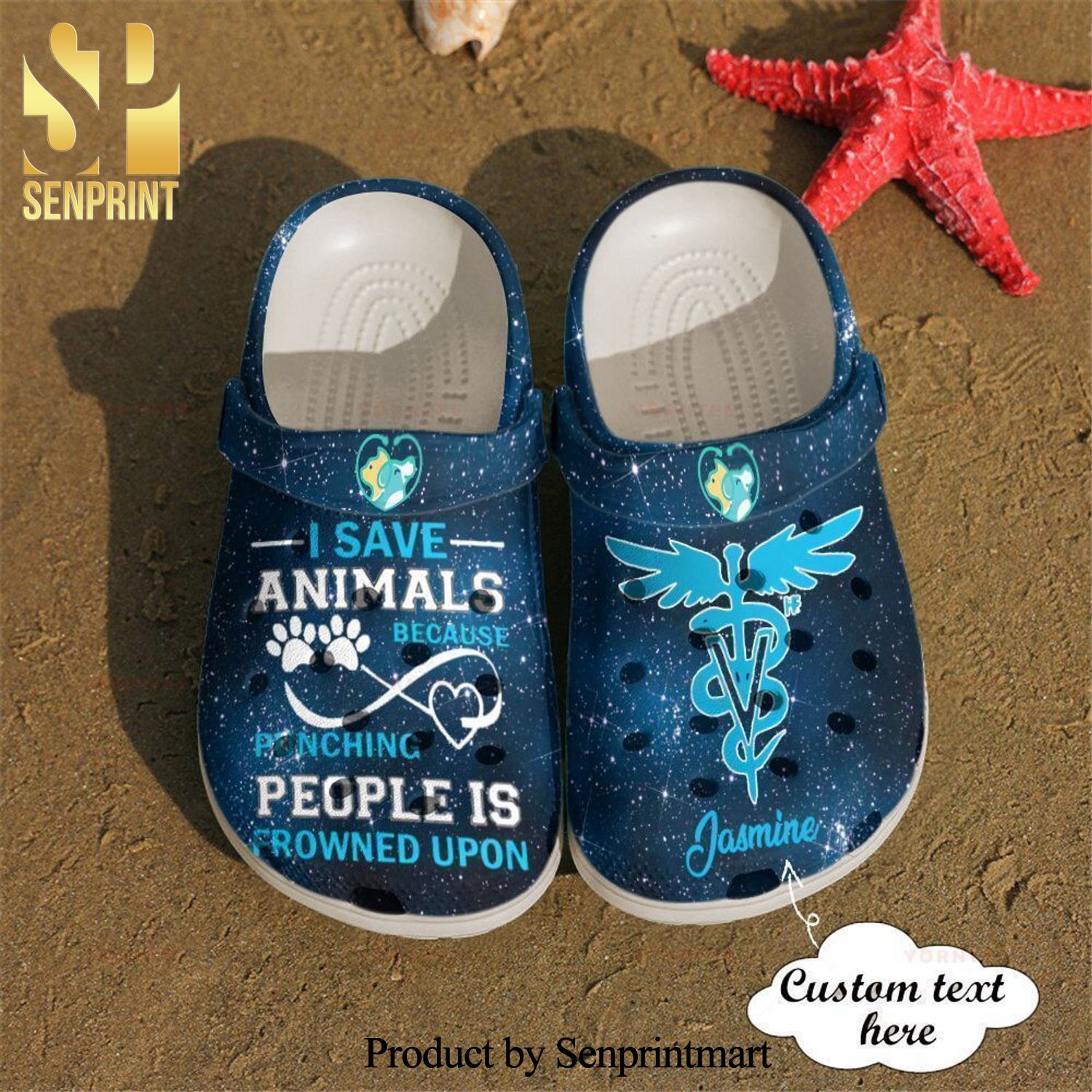 Personalized Vet TechI Save Animals Gift For Lover All Over Printed Crocs Unisex Crocband Clogs