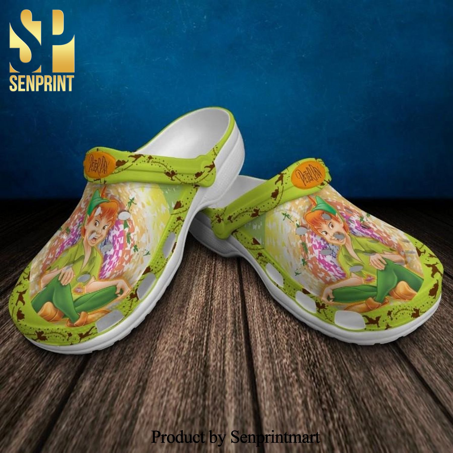 Peter Pan For Men And Women All Over Printed Crocs Crocband