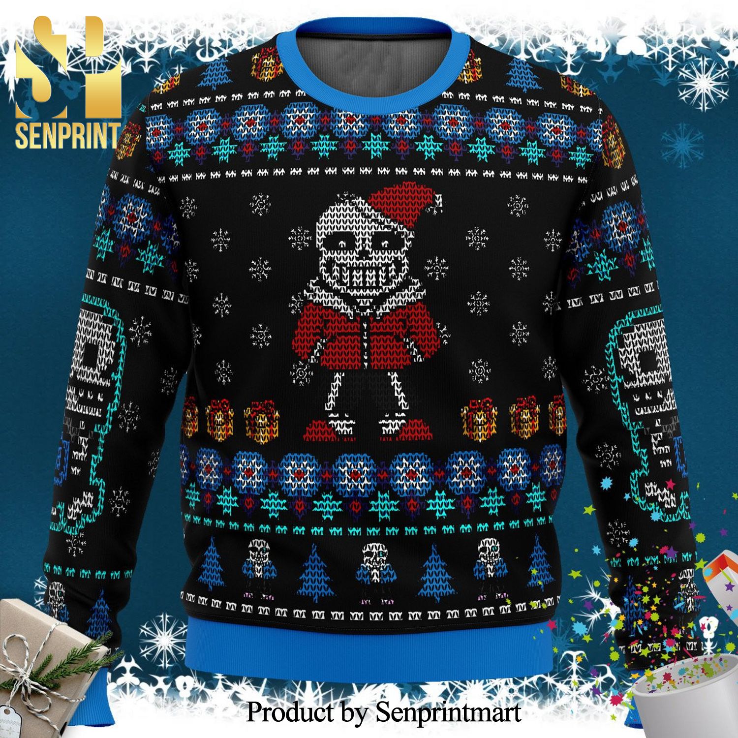 Undertale Sans Knitted Ugly Christmas Sweater