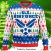 US Air Force Logo Wife Knitted Ugly Christmas Sweater