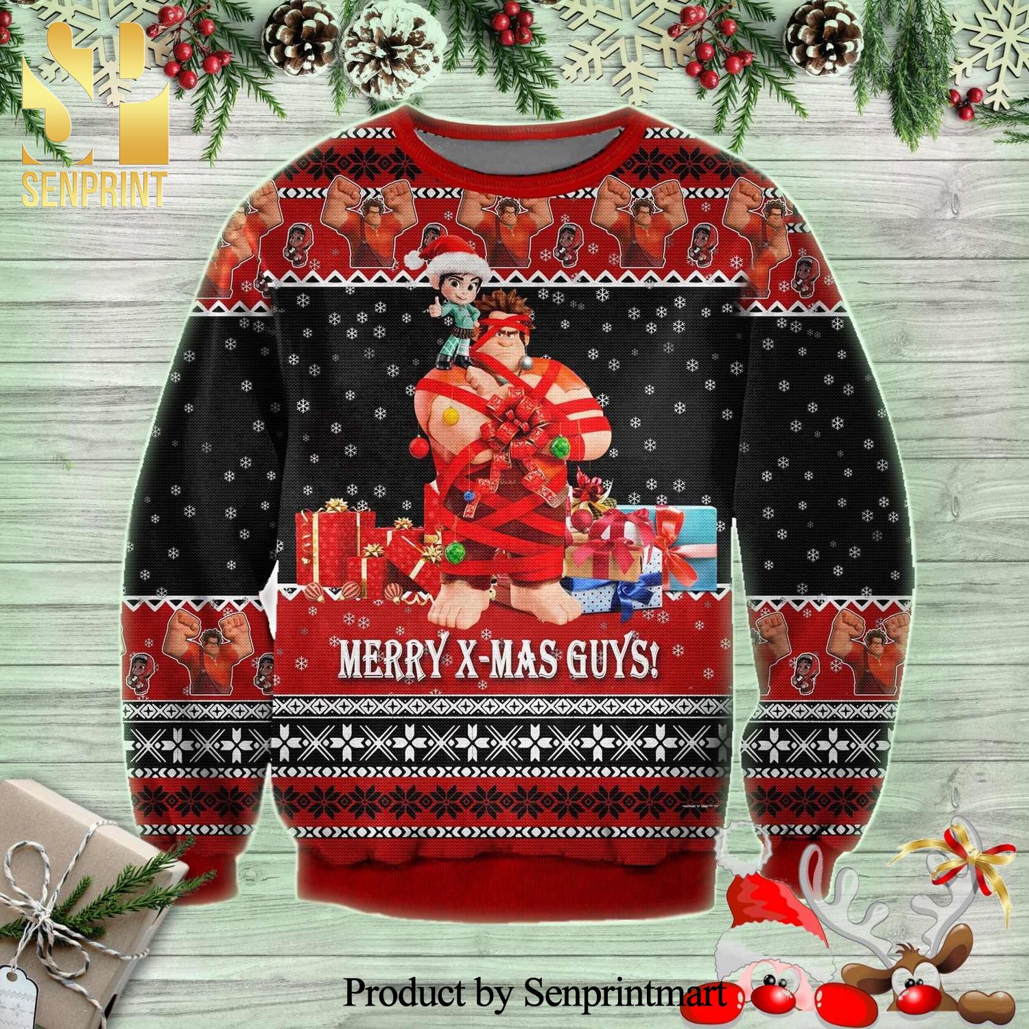 Vanellope Wreck-It Ralph Disney Knitted Ugly Christmas Sweater ...
