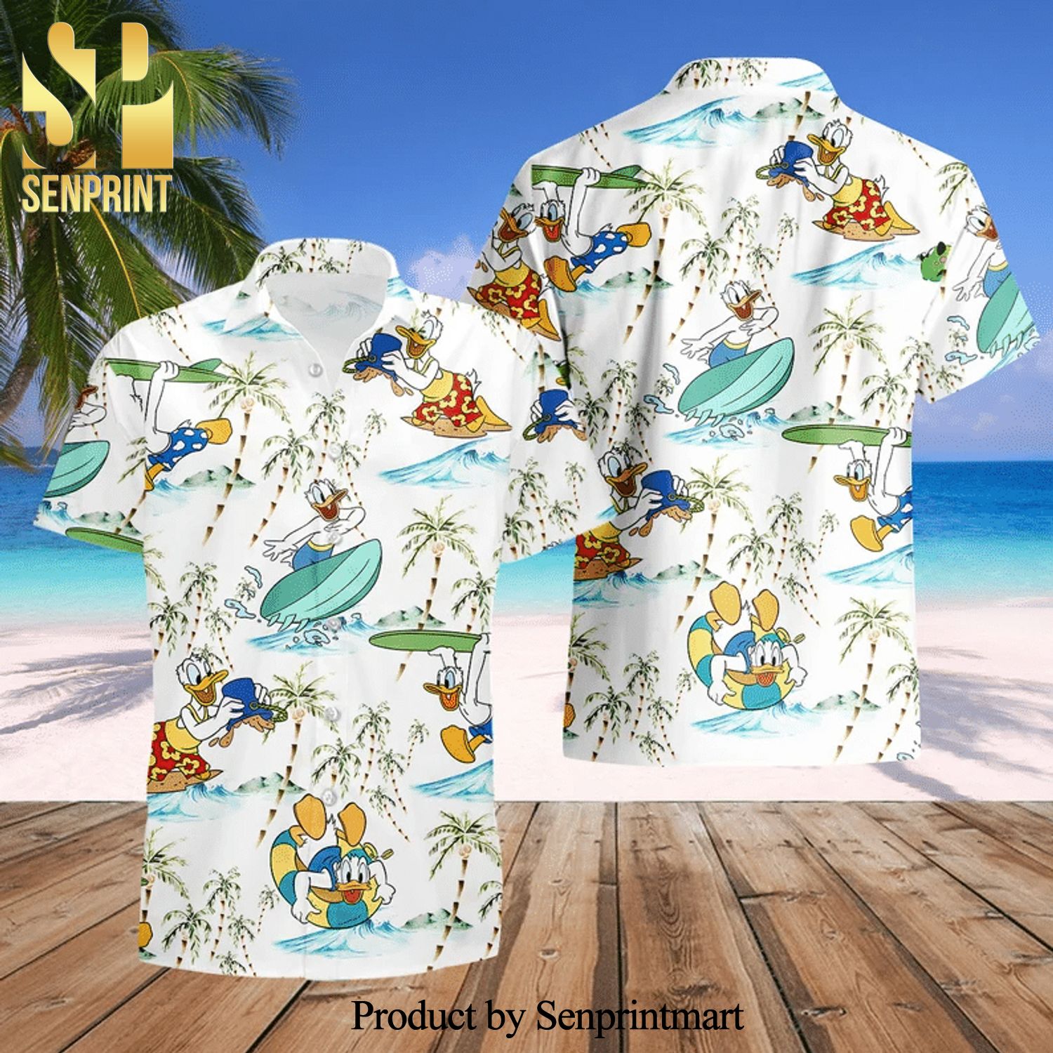 Donald Duck Costume Disney Full Printing Hawaiian Shirt