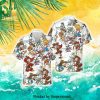 Donald Duck 50th Anniversary Glitter Disney Castle Full Printing Combo Hawaiian Shirt And Beach Shorts – Black Blue